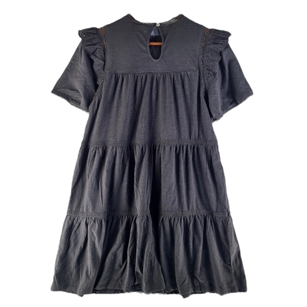 GOOD HART by MATILDA JANE McKinney Tierred Dress in Charcoal Size Small - Picture 3 of 9